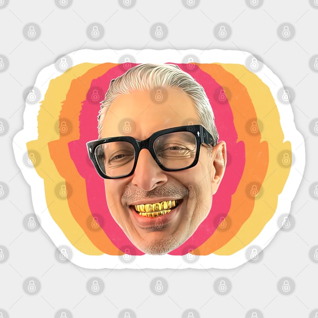 Gangsta Jeff Goldblum Sticker by DankFutura